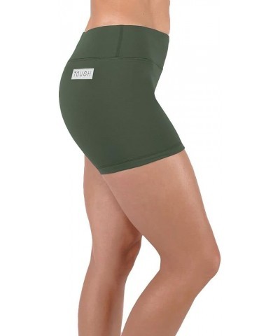 Women's Mid Rise 3"/ 5" Athletic Running Workout Shorts Active Yoga Volleyball WOD Compression Short Booty 5"-olive Green $13...