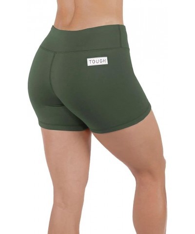 Women's Mid Rise 3"/ 5" Athletic Running Workout Shorts Active Yoga Volleyball WOD Compression Short Booty 5"-olive Green $13...