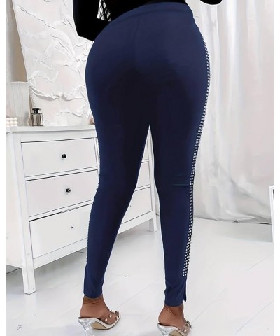 Women's Casual Hip Hop High Waist Cargo Pants Joggers Sweatpants Streetwear Blue $12.87 Pants