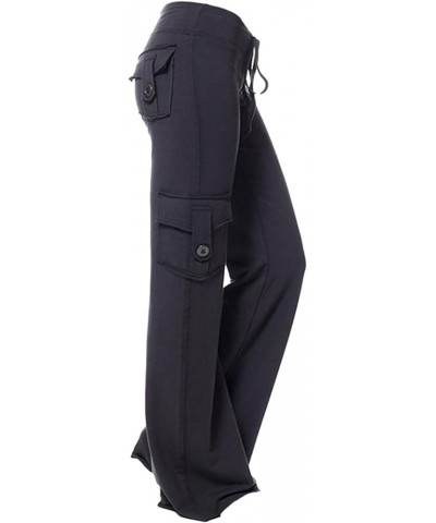 Womens Fashion Cargo Pants High Waist Wide Leg Parachute Trousers Baggy Hiking Streetwear Teen Girls Y2K Clothes with Pockets...