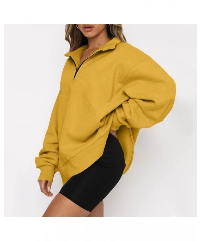 Women's Casual Oversized Half Zip Sweatshirts Long Sleeve Solid Color Pullover Jackets with Pockets 3-royal Blue $5.97 Hoodie...