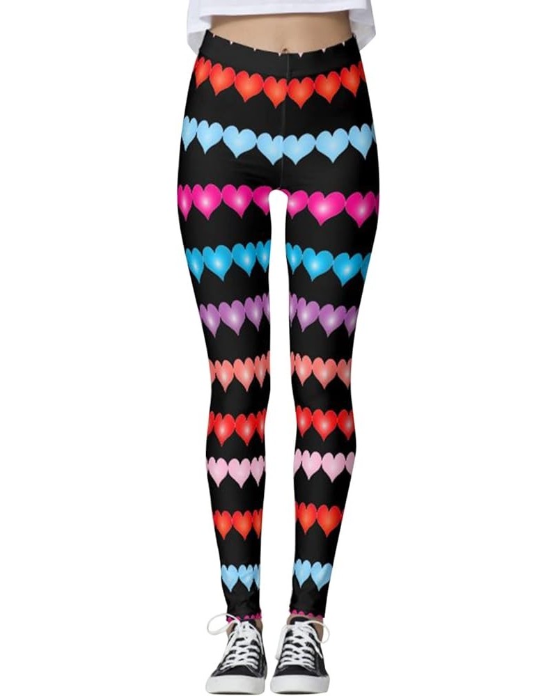 Heart Pants Women Patterned Tights Print Soft Leggings for WomenPattern Leggings for Women Unique Gifts for Women B-i $11.00 ...