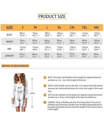 Women Wrap V Neck Dresse Long Sleeve Casual Loose Tunic Dresses Ruffle Swing Party Dresses Rooster Chicken $19.71 Dresses