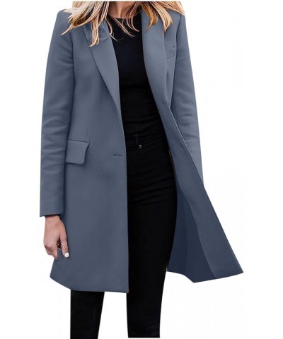 Womens Open Front Long Sleeve Lapel Cardigans Solid Color Casual Work Office Jackets Blazer Jacket 101*navy $8.15 Blazers