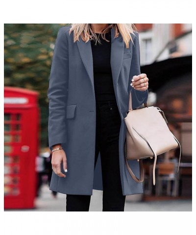 Womens Open Front Long Sleeve Lapel Cardigans Solid Color Casual Work Office Jackets Blazer Jacket 101*navy $8.15 Blazers