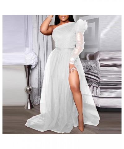 Women's Sexy Dress Fashion Floral Formal Lace Vintage Short Sleeve Slim Wedding Long Dress, S-3XL 3-white $20.95 Dresses