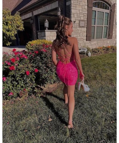 Sparkly Sequin Tight Homecoming Dresses for Teens 2023 Short Lace Glitter Prom Cocktail Party Gown for Women Hot Pink $25.64 ...