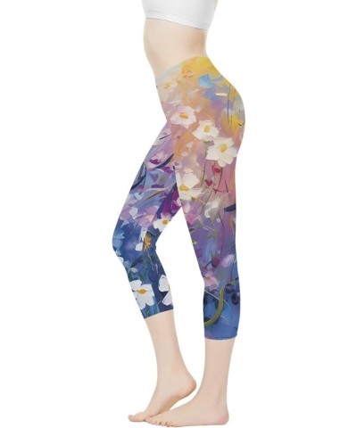 Women's Leggings High Waist Yoga Pants for Womens Workout Running Yoga Athletic Pants XS-3XL Floral Print $8.84 Leggings