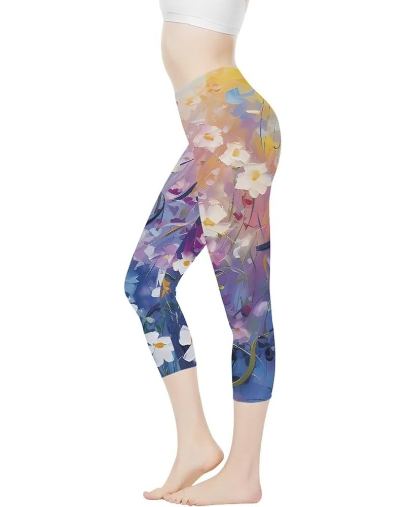 Women's Leggings High Waist Yoga Pants for Womens Workout Running Yoga Athletic Pants XS-3XL Floral Print $8.84 Leggings