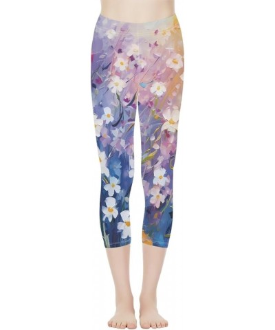 Women's Leggings High Waist Yoga Pants for Womens Workout Running Yoga Athletic Pants XS-3XL Floral Print $8.84 Leggings