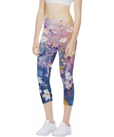 Women's Leggings High Waist Yoga Pants for Womens Workout Running Yoga Athletic Pants XS-3XL Floral Print $8.84 Leggings