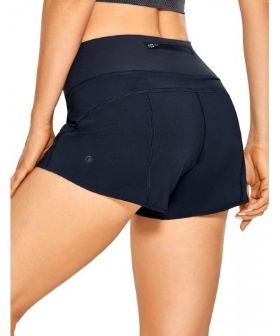 Women's Lightweight Running Shorts Quick-Dry Athletic Workout Sports Shorts with Back Zip Pocket- 4 Inches Navy-v002 $13.75 A...