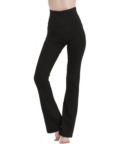 Cotton Spandex High Rise Bootcut Flare Yoga Pants Legging(Regular Size/Plus Size) S-4XL (34" Inseam) Black $13.22 Activewear