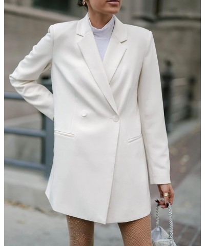 Women's Whisper White Boyfriend Blazer Whisper White $15.72 Blazers