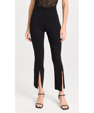 Women's Neoprene 7/8 Split Front Pants Black $84.92 Leggings