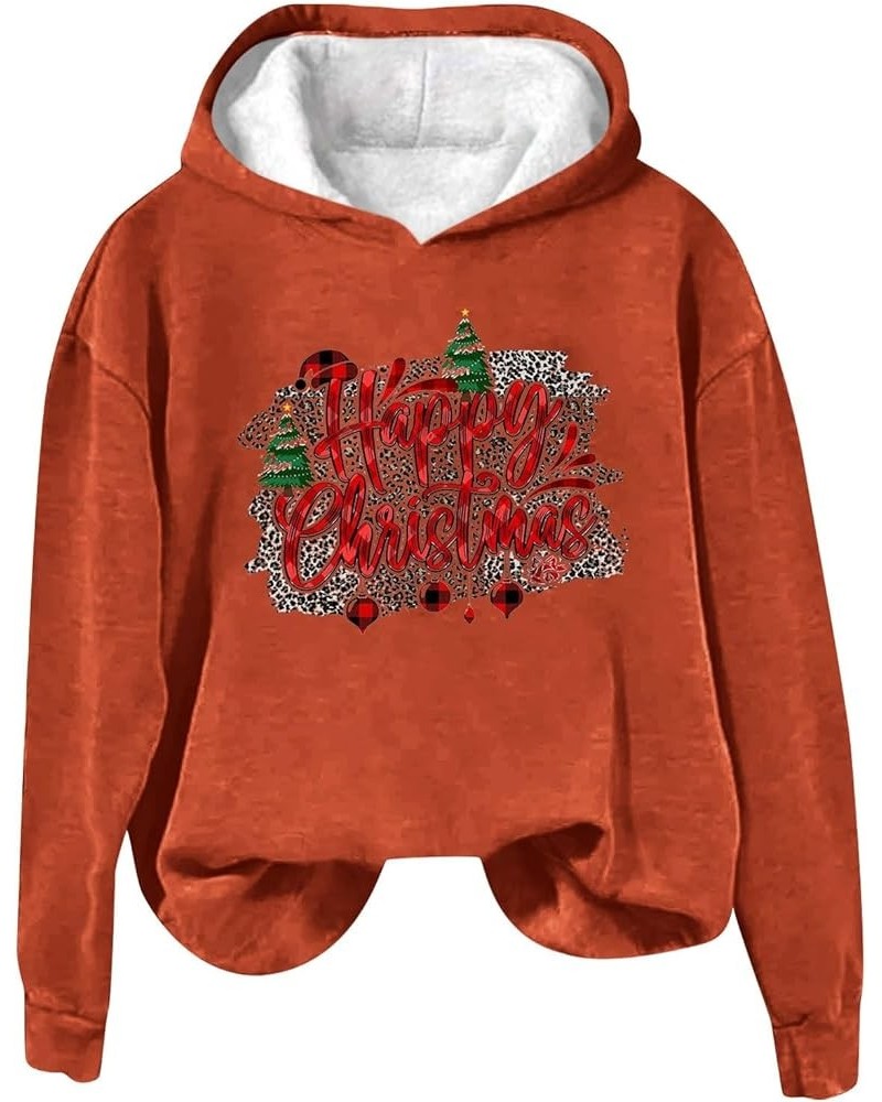 Christmas Hoodie Pullover for Women Sherpa Lined Fleece Sweatshirts Cute Funny Snowman Graphic Hooded Sweater Outwear 02aj_or...