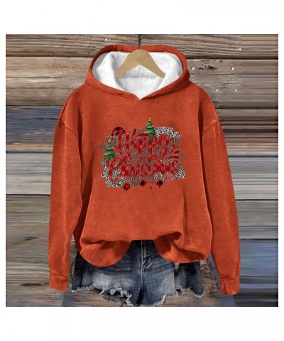 Christmas Hoodie Pullover for Women Sherpa Lined Fleece Sweatshirts Cute Funny Snowman Graphic Hooded Sweater Outwear 02aj_or...