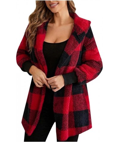 Fall Jackets for Women 2023 Plaid Shacket Flannel Cute Jackets Long Sleeve Fall Outfits Women Trendy Winter Coat 2023 Black F...