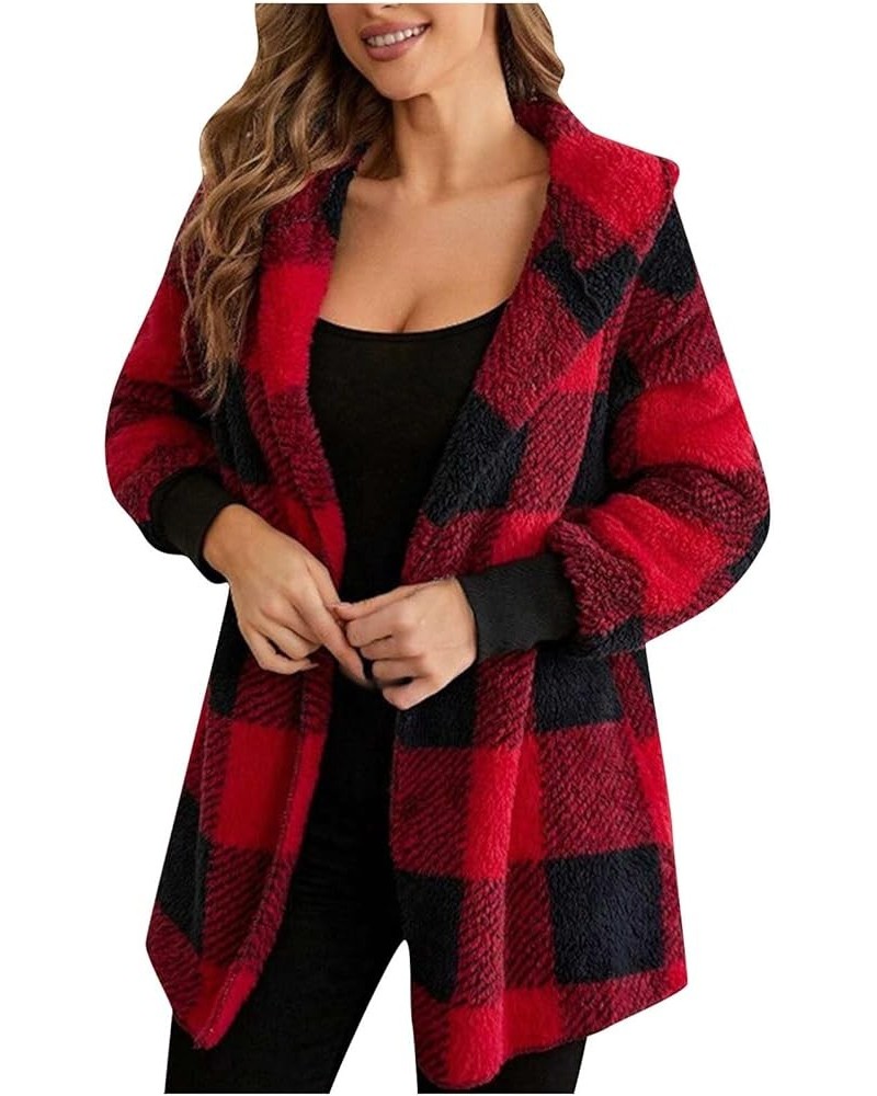 Fall Jackets for Women 2023 Plaid Shacket Flannel Cute Jackets Long Sleeve Fall Outfits Women Trendy Winter Coat 2023 Black F...