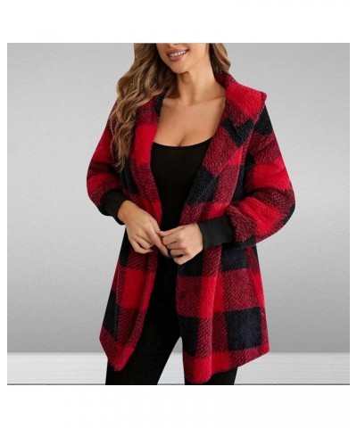 Fall Jackets for Women 2023 Plaid Shacket Flannel Cute Jackets Long Sleeve Fall Outfits Women Trendy Winter Coat 2023 Black F...