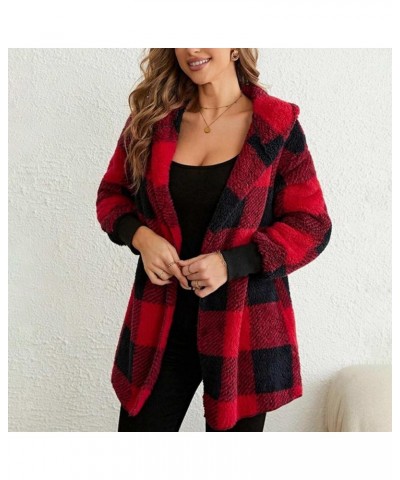 Fall Jackets for Women 2023 Plaid Shacket Flannel Cute Jackets Long Sleeve Fall Outfits Women Trendy Winter Coat 2023 Black F...