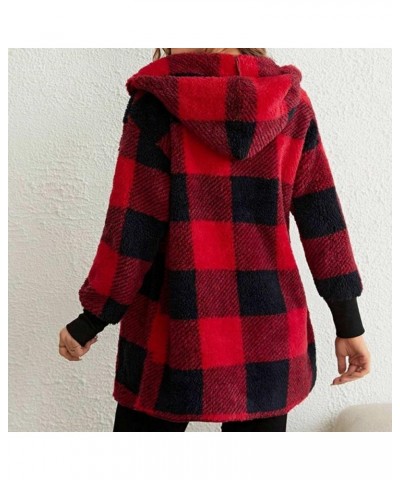 Fall Jackets for Women 2023 Plaid Shacket Flannel Cute Jackets Long Sleeve Fall Outfits Women Trendy Winter Coat 2023 Black F...