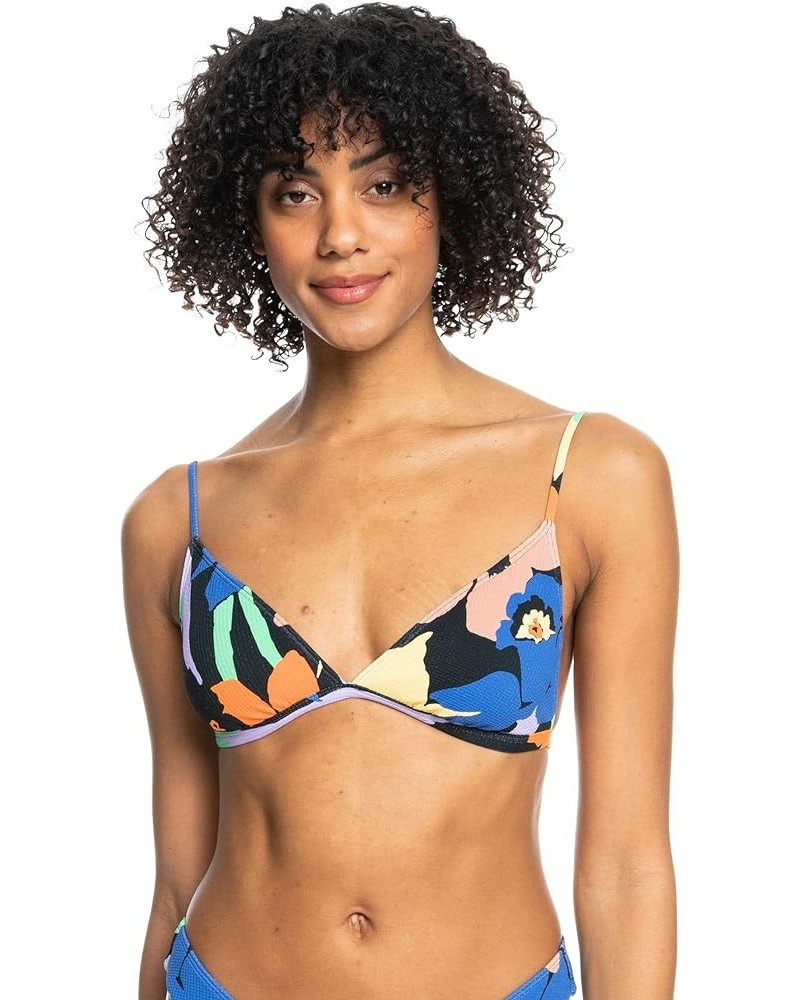 Women's Standard Color Jam Bikini Top Anthracite Flower Jammin 231 $8.85 Swimsuits