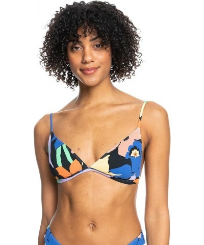 Women's Standard Color Jam Bikini Top Anthracite Flower Jammin 231 $8.85 Swimsuits