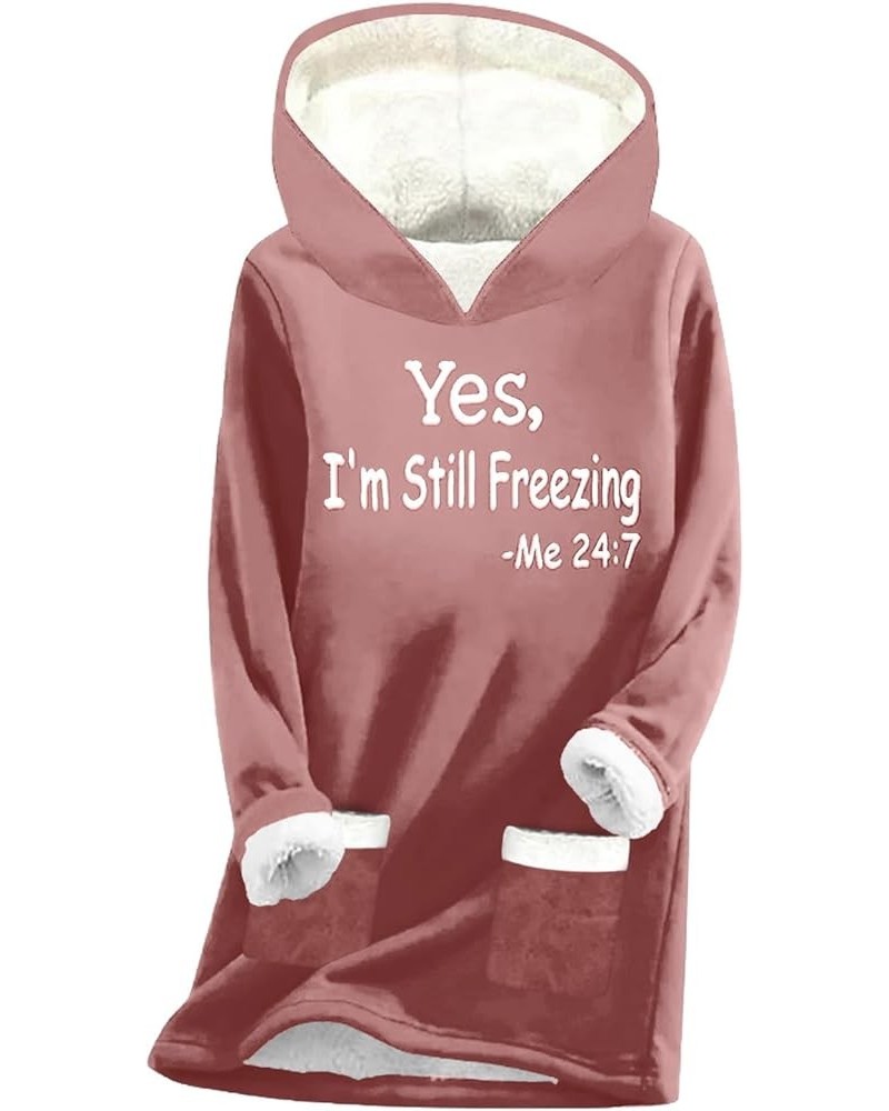 Yes Im Still Freezing Me 24/7 Sweatshirt Women Fuzzy Fleece Hoodies Sweatshirts Oversize Sherpa Pullover Tops Jzt001pink $12....