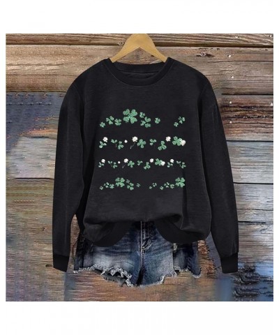 Long Sleeve St. Patrick's Day Shirt for Women Shenanigrams T-Shirts Casual Loose Fit Dressy Blouses 2024 Holiday Graphic Tops...