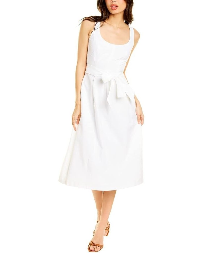 Women's Nov B/O Topstitch DRS W/Pleats Bright White $10.17 Dresses