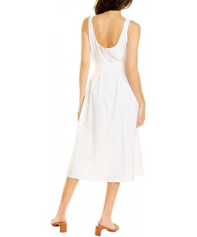 Women's Nov B/O Topstitch DRS W/Pleats Bright White $10.17 Dresses