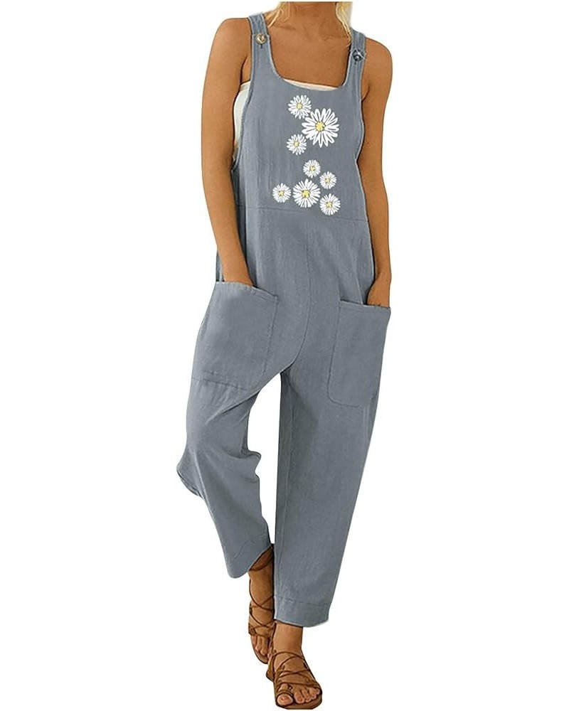 Harem Overalls Daisy Women Baggy Bib Cute Kawaii Boho Summer Loose Casual Long Adjustable Strap Jumpsuit Rompers Gray $11.99 ...