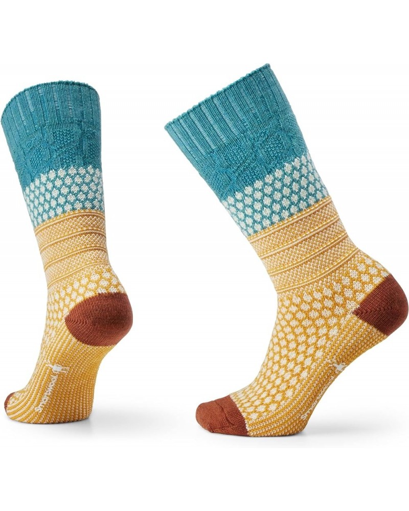 Everyday Popcorn Cable Crew Sock - Women's Cascade Green $17.95 Activewear