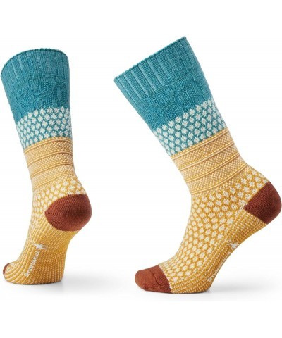 Everyday Popcorn Cable Crew Sock - Women's Cascade Green $17.95 Activewear