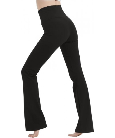 Cotton Spandex High Rise Bootcut Flare Yoga Pants Legging(Regular Size/Plus Size) S-4XL (34" Inseam) Black $13.22 Activewear