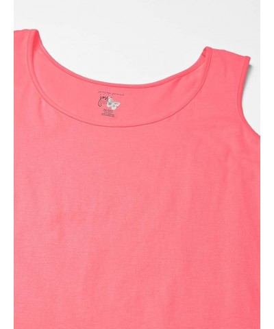 Women's Size Cotton Jersey Shirttail Tank Top, Plus Sleeveless Shirts Briny Pink $6.87 Tanks