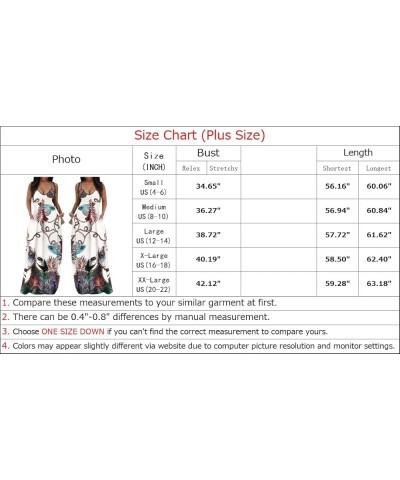 2024 Women's Casual Summer Floral Long Maxi Dresses Floor Length Sleeveless Plus Size Sundresses White1448 $15.18 Dresses