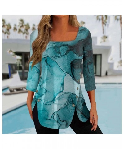 T Shirts, 3/4 Sleeve Tops Women, 3/4 Sleeve Plus Size Tops for Women, 3/4 Sleeve Tops for Women Plus Size Sky Blue $10.35 Bod...