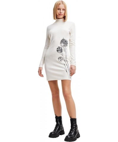 Women's Woman Knit Dress Long Sleeve White $46.24 Vests