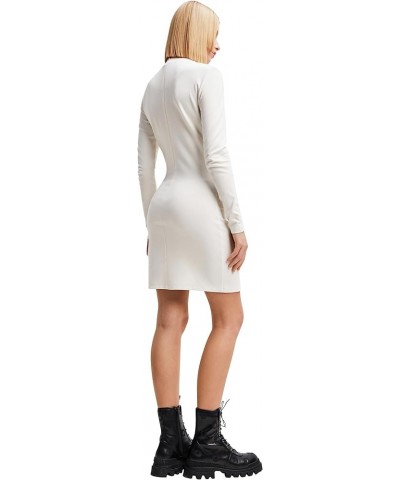 Women's Woman Knit Dress Long Sleeve White $46.24 Vests