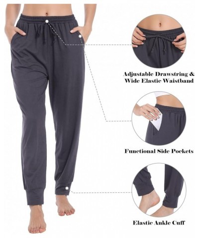 Womens Sweatpants High Waisted Yoga Pants with Pockets Elastic Drawstring Joggers Athletic Pants Stretch Sweat Pants Blue Gre...