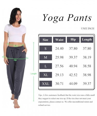 Womens Sweatpants High Waisted Yoga Pants with Pockets Elastic Drawstring Joggers Athletic Pants Stretch Sweat Pants Blue Gre...