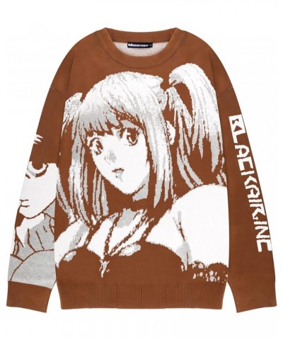 Men's Death Note Sweater Misa Amane Knit Pullover Top for Women Unisex Caramel $24.99 Sweaters