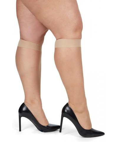 2 Pairs Ultra Sheer Plus Size Curvy Knee High Stockings Utopia $7.50 Socks