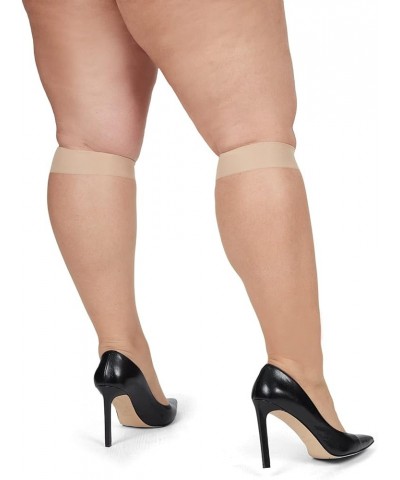 2 Pairs Ultra Sheer Plus Size Curvy Knee High Stockings Utopia $7.50 Socks