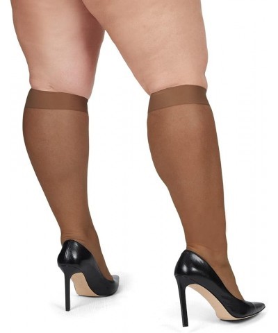 2 Pairs Ultra Sheer Plus Size Curvy Knee High Stockings Utopia $7.50 Socks