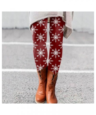 Plus Size Leggings Winter Leggings Artistic Splash Printed Soft Stretchy Pants Women Clothing High Waisted Thermal Hot Pink-2...