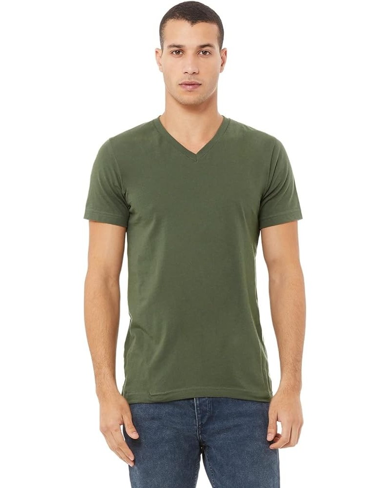 Bella USA Made Jersey V-Neck T-Shirt Military Green $7.73 T-Shirts