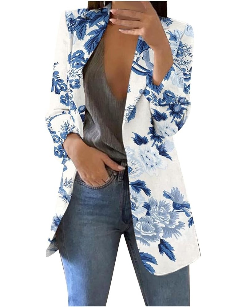 Blazers for Women Business Casual Trendy Elegant Graphic Print Jacket Tops Long Sleeve Loose Fit Outwear Fall Clothes Outfits...